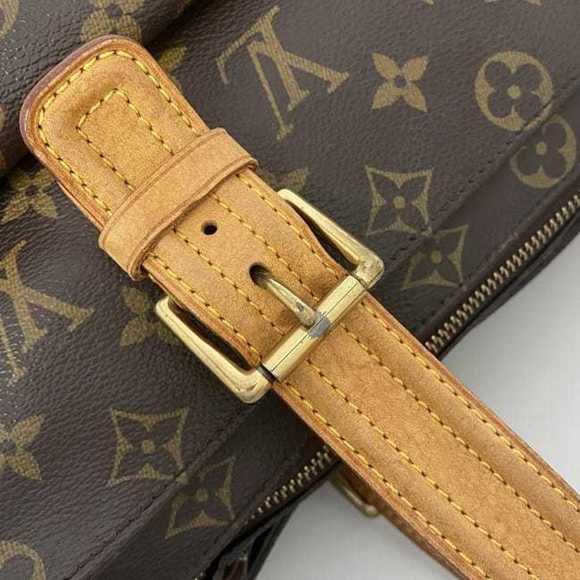 LOUIS VUITTON Tote Bag M51162 Brown Beige Monogram Canvas Tanned Leather - Picture 7 of 10